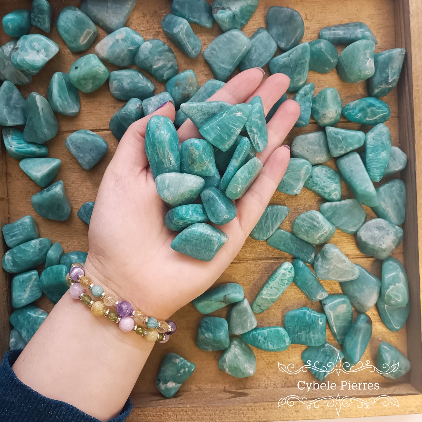 Pierre roulée Amazonite – Brésil | Apaisement et Expression