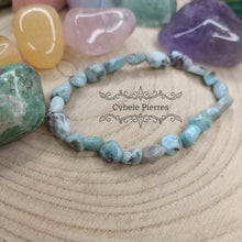 Charger l&#39;image dans la galerie, Bracelet Larimar (Pectolite bleue) (8mm) - 17cm