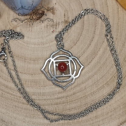 Pendentif 1er Chakra - Cornaline