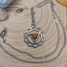 Charger l&#39;image dans la galerie, Pendentif 3ème Chakra - Oeil de tigre