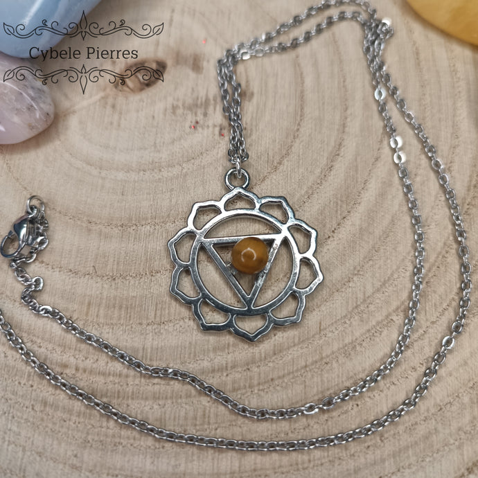 Pendentif 3ème Chakra - Oeil de tigre