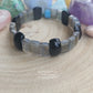 Bracelet Mystique - Obsidienne Oeil celeste et Labradorite (8mm) - 18cm