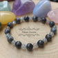 Bracelet Mystérieux Rêves - Labradorite et Larvikite (6mm et 8mm) - 18cm [🔥Dernier exemplaire!]