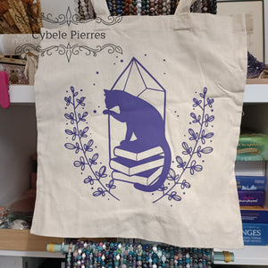 Tote-bag By Cybelepierres - Chat et livres