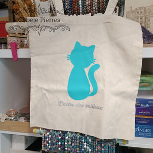 Tote-bag By Cybelepierres - Chat Bleu