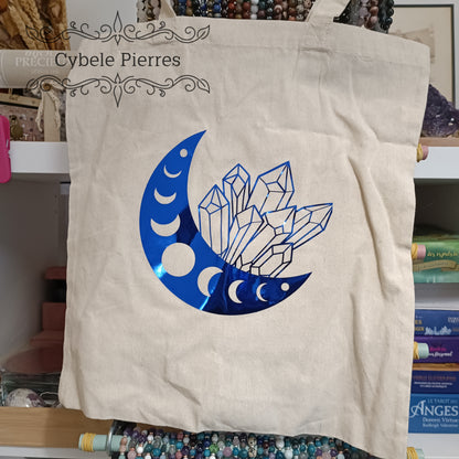 Tote-bag By Cybelepierres - Lune bleue