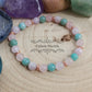 Bracelet Souffle nouveau -Quartz rose, Kunzite et Amazonite (6mm) - 18cm