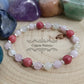 Bracelet Lady - Thulite, Kunzite et Pierre de lune blanche (6 et 8mm) - 18cm