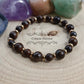 Bracelet Courage -  Bronzite (6 et 8mm) - 18cm