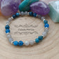 Bracelet Apatite bleue et Labradorite (6mm) - 18cm