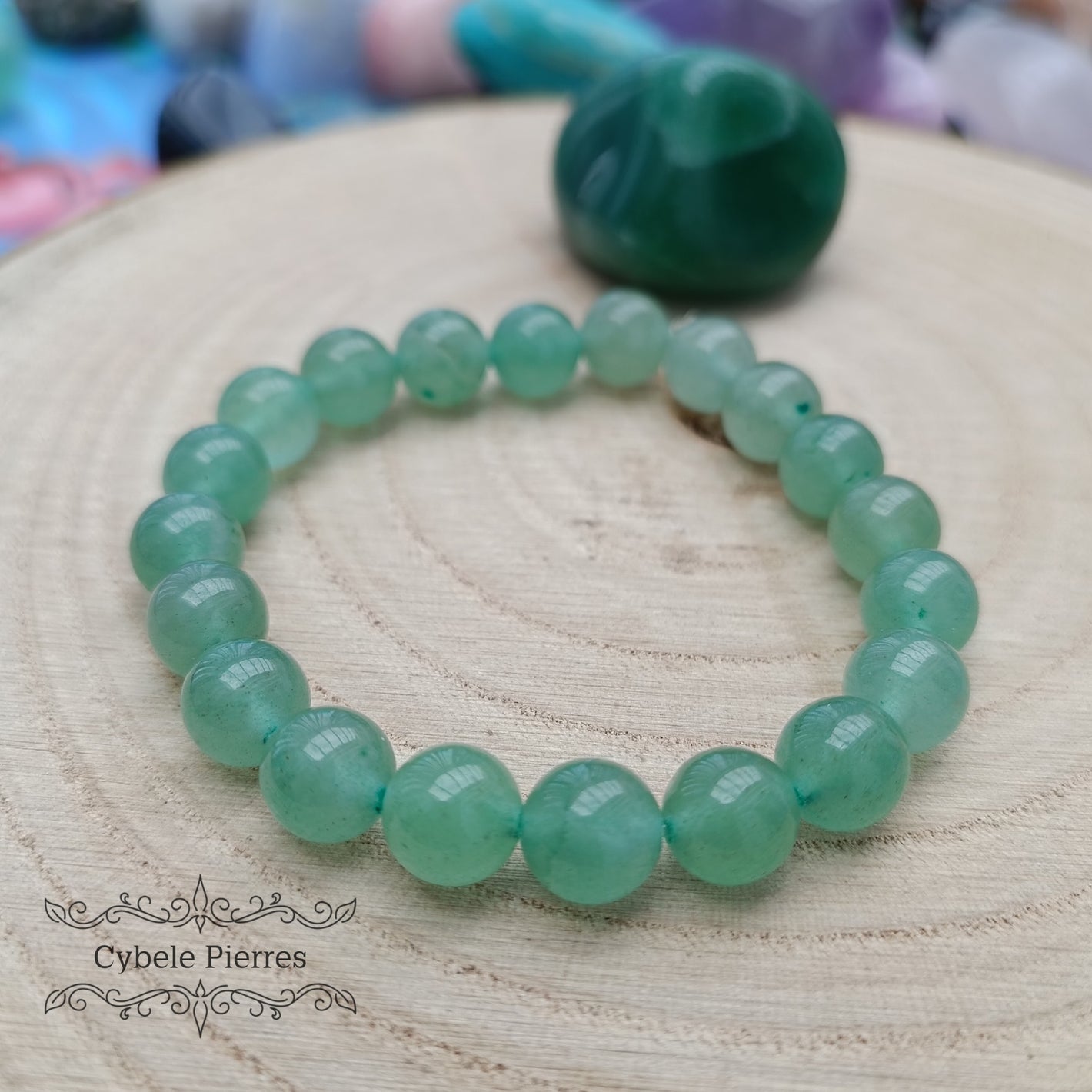 Bracelet Aventurine verte (8mm) - 17cm