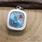 Pendentif Carré - Larimar Extra (25mm)