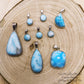 Pendentif rond- Larimar Extra (10mm) - A choisir