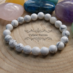 Bracelet Howlite (8mm) - 17cm