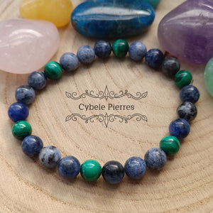 Bracelet Sensibilité - Sodalite & Malachite (8mm) - 19cm