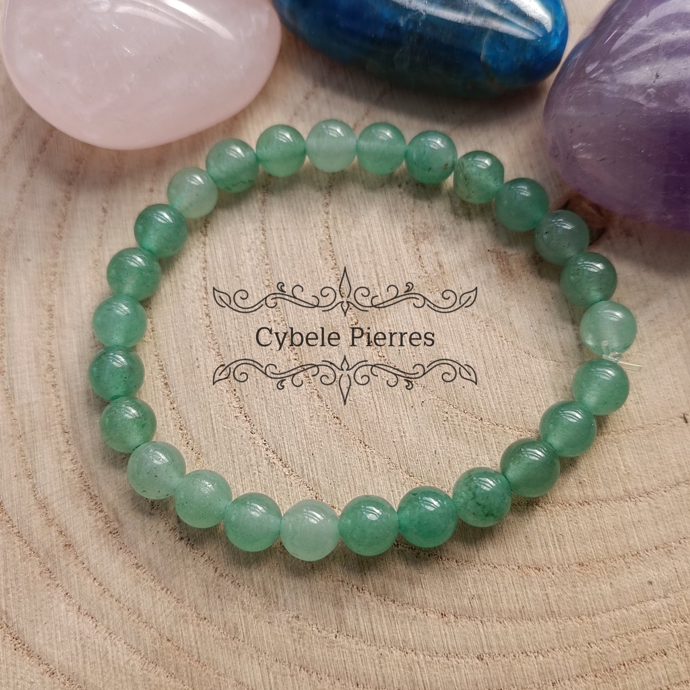 Bracelet Aventurine verte (6mm) - 17cm