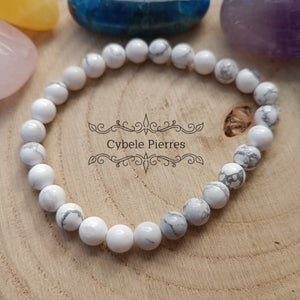 Bracelet Howlite (6mm) - 18cm