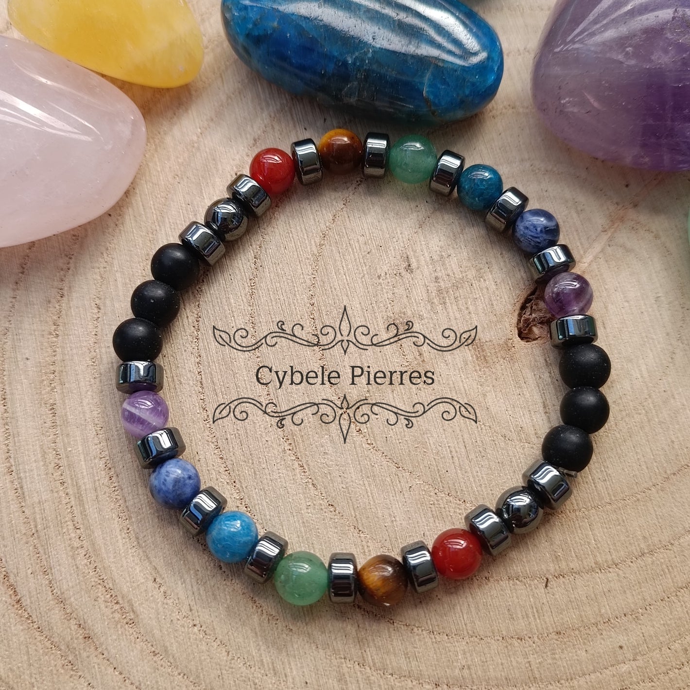 #2 Bracelet - "7 Chakras" (6mm) - 18cm