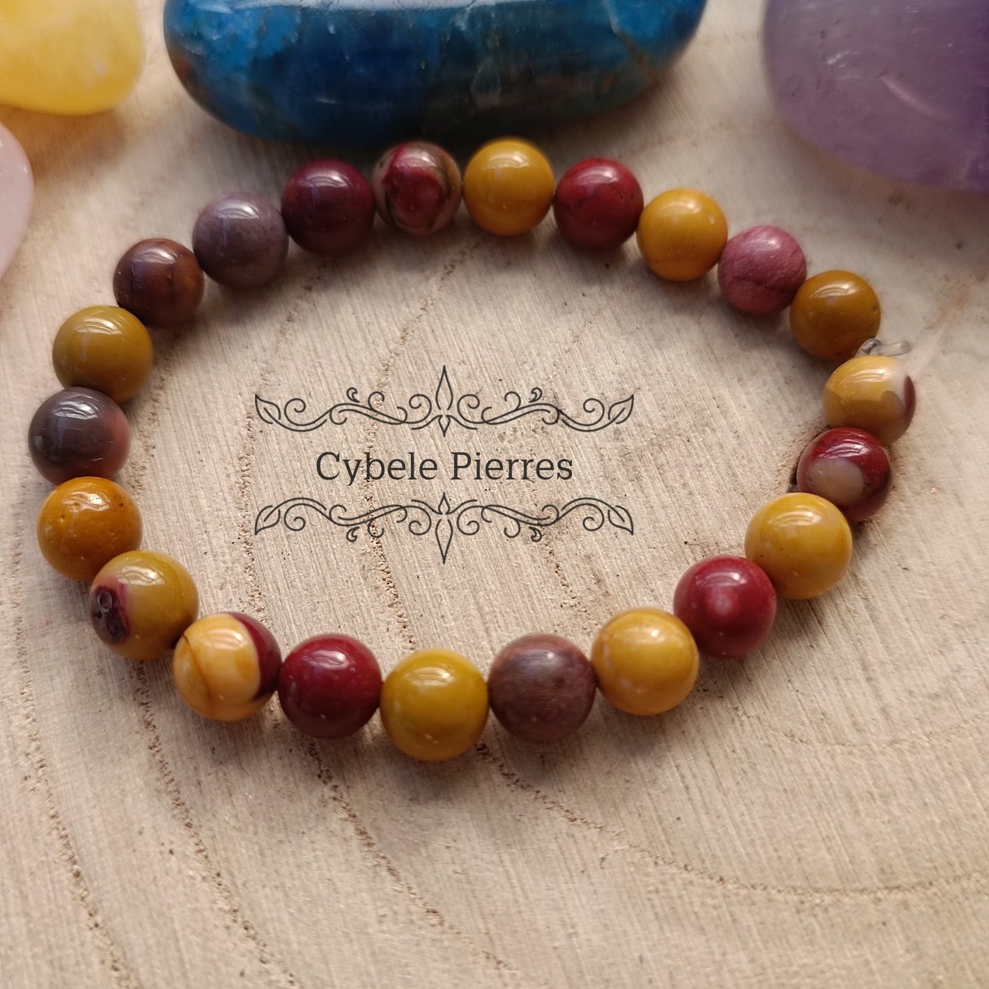 Bracelet Enfant - Jaspe Mookaite (6mm) - 14cm