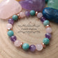 Bracelet Apaisement - Amazonite, Améthyste et Quartz rose (8mm) - 17cm ou 19cm