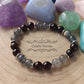 Bracelet Exaltation- Oeil de Fer et Labradorite (8mm) - 17cm