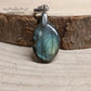 Pendentif  Ovale Labradorite (2cm) -Argent Rhodié 0.925