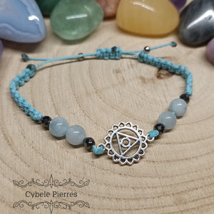 Bracelet Chakra Gorge - Aigue-marine (réglable)