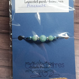 63- Bracelet Porte-bonheur Amazonite (6 et 8mm)