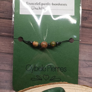 65- Bracelet Porte-bonheur Unakite (6 et 8mm)