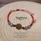 Bracelet Astrologie Sagittaire Labradorite – Réglable, Breloque dorée