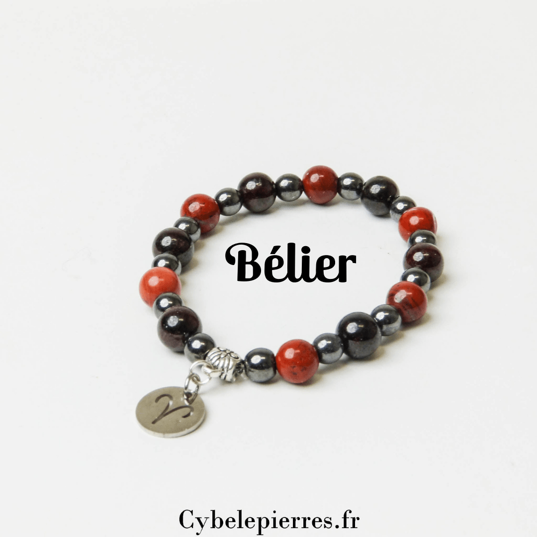 B - Bracelet Astrologie - 2 - Bélier - Cybele Pierres