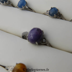 Bague Charoïte - 10mm - Cybele Pierres