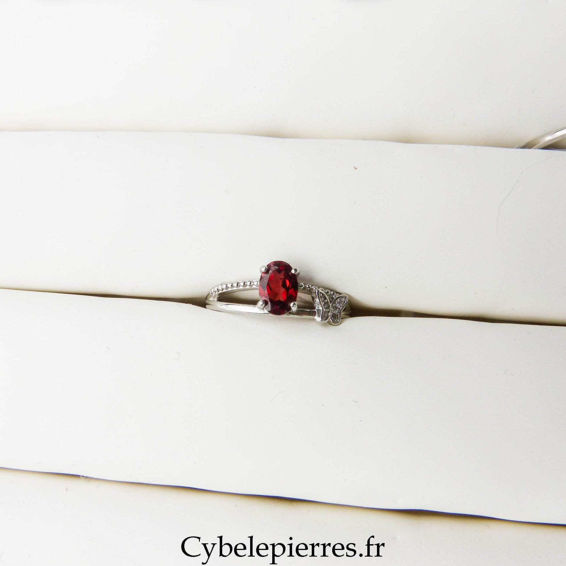 Bague Grenat (8mm) - Énergie et Vitalité - Cybele Pierres