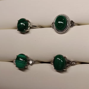Bague Malachite - 10mm - Cybele Pierres