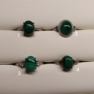Bague Malachite - 10mm - Cybele Pierres