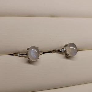 Bague Péristérite (Labradorite blanche) - 10mm - A choisir - Cybele Pierres