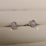 Bague Péristérite (Labradorite blanche) - 10mm - A choisir - Cybele Pierres
