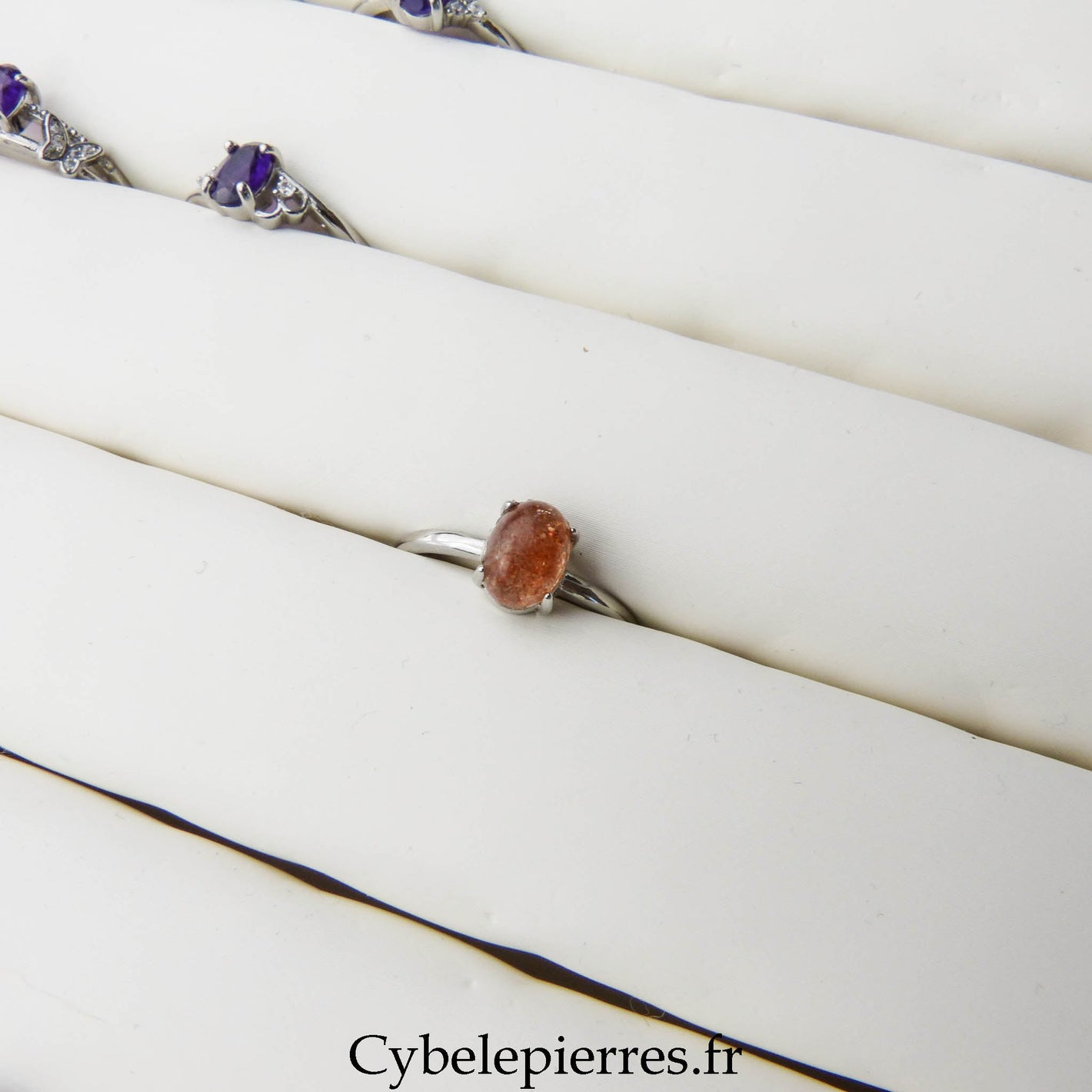 Bague Pierre de Soleil (8mm) | Vitalité et Énergie - Cybele Pierres