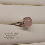 Bague Quartz rose - 10mm - Cybele Pierres