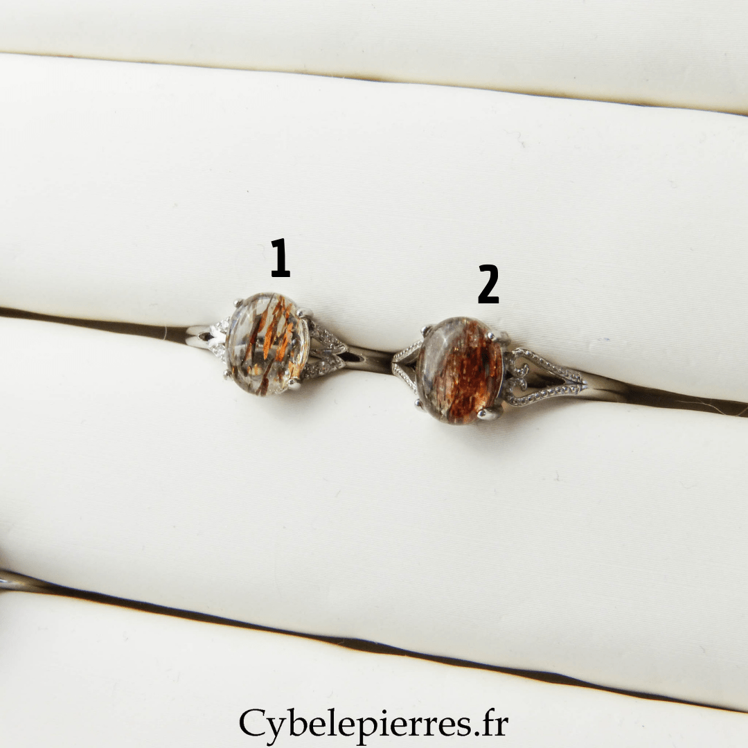Bague Quartz Rutile - Clarté et Vitalité (10mm) - Cybele Pierres