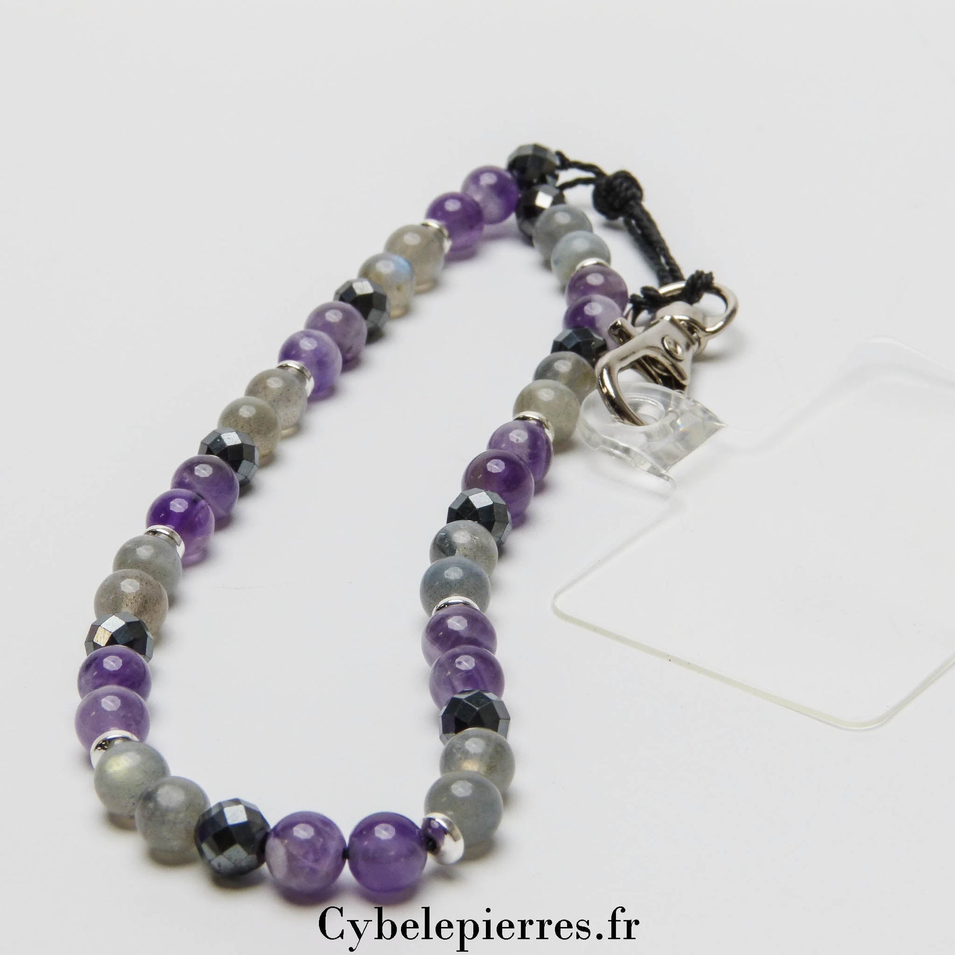 Bijou de téléphone Améthyste et Labradorite - Cybele Pierres