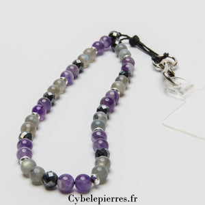 Bijou de téléphone Améthyste et Labradorite - Cybele Pierres