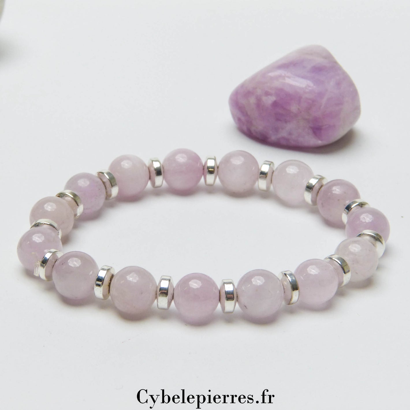 Bracelet Kunzite (8mm) - 17cm | Réconfort et Sérénité