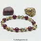 Bracelet Jaspe Dalmatien et Lépidolite (6mm et 8mm) - 18cm