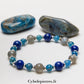 Bracelet Souverain – Labradorite, Lapis-Lazuli et Apatite Bleue (8mm et 6mm) – 18 cm | Clarté et Protection