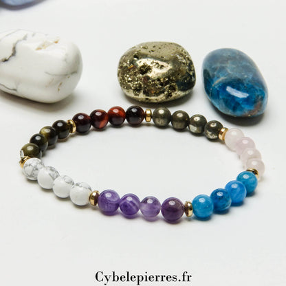 #3 Bracelet 7 Chakras (6 mm) - 18 cm | Harmonie et Équilibre