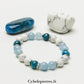 Bracelet Communication et Perception – Apatite, Aigue-Marine & Howlite (8 mm) - 18 cm | Clarté et Sérénité