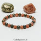 Carefree Bracelet – Pyrite and Sunstone (6mm) - 18cm | Vitality, Abundance and Joy