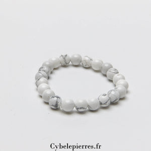 Bracelet Howlite (6 mm) - Taille Enfant 14 cm | Apaisement et Expression