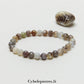 Bracelet Agate Rubanée Facettée (6mm) - 18cm | Ancrage et Clarté - Cybele Pierres